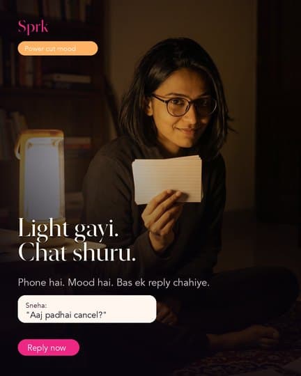 A cozy late night chat during a power cut