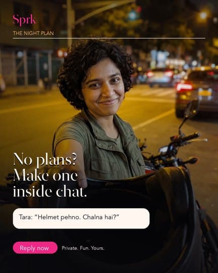 A night plan shown on a phone chat